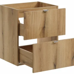 Mobile bagno sospeso 50cm 2 cassetti rovere nero Rovery