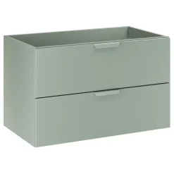 Mobile bagno sospeso 120cm 2 cassetti verde salvia rovere Speranza