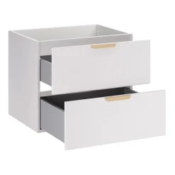 Mobile bagno sospeso 100cm 2 cassetti bianco rovere Speranza