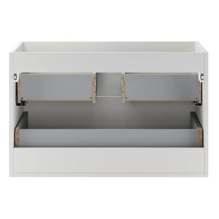 Mobile bagno sospeso 120cm 2 cassetti bianco rovere Speranza