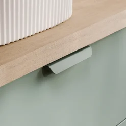 Mobile bagno sospeso 120cm 4 cassetti verde salvia rovere Speranza