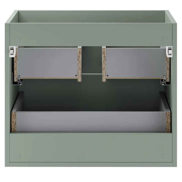 Mobile bagno sospeso 120cm 4 cassetti verde salvia rovere Speranza