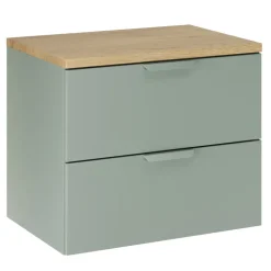 Mobile bagno sospeso 60cm 2 cassetti verde salvia rovere Speranza