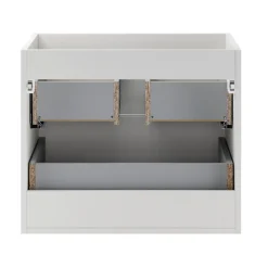 Mobile bagno sospeso 80cm 2 cassetti e vani bianco rovere Speranza