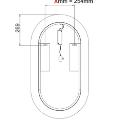 Mobile bagno sospeso 100cm cm con lavabo, specchio, colonna e cubotti quercia antracite Limpid