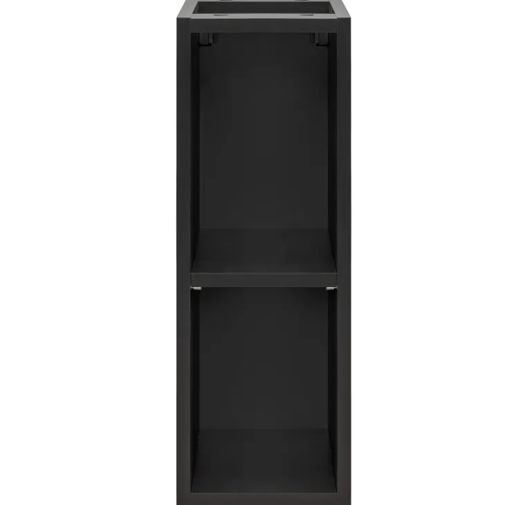 Mobile bagno sospeso 80cm cm con lavabo, specchio, colonna e cubotti quercia antracite Limpid