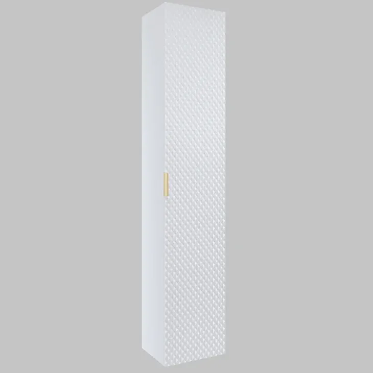 Mobile bagno sospeso 61cm con colonna bianco frontali decorati Konny