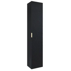 Mobile bagno sospeso 61cm con colonna nero frontali decorati Konny