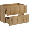 Mobile bagno sospeso 80cm con colonna rovere Rovery