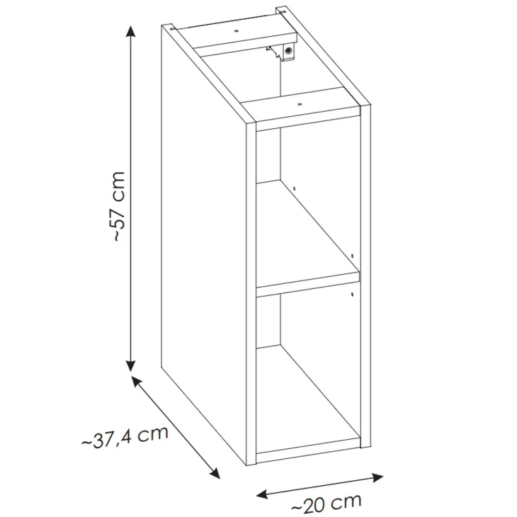 Mobile bagno sospeso 100cm con colonna rovere Rovery