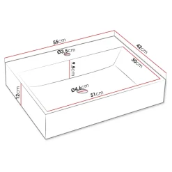 Mobile bagno sospeso 100cm con lavabo e specchio 2 cassetti bianco Krom