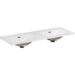 Mobile bagno sospeso 120 cm con 2 lavabi da incasso, 2 specchi e colonna quercia antracite Limpid