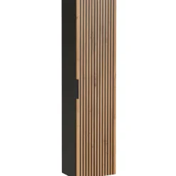 Mobile bagno sospeso 120 cm con 2 lavabi da incasso, 2 specchi e colonna quercia antracite Limpid