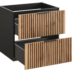 Mobile bagno sospeso 60 cm con lavabo quercia antracite Limpid
