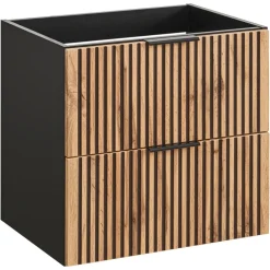 Mobile bagno sospeso 60 cm con lavabo quercia antracite Limpid