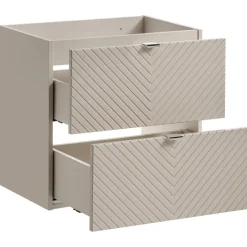 Mobile bagno sospeso 60cm con lavabo 2 cassetti beige cashmere Neutry