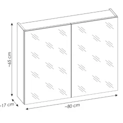 Mobile bagno sospeso 180cm con 2 lavabi, 2 mobili specchio e colonna grigio quercia Serif