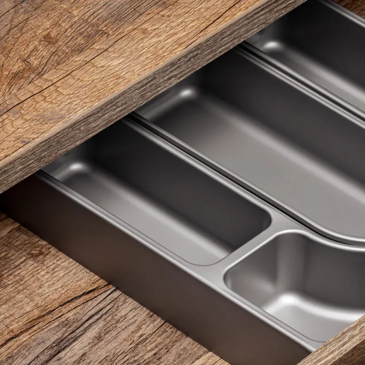 Mobile bagno sospeso 60cm con lavabo, mobile specchio e colonna grigio quercia Serif