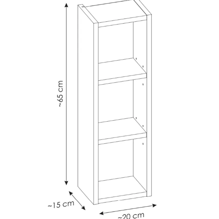 Mobile bagno sospeso 60cm con lavabo, mobile specchio, colonna e vani grigio quercia Serif