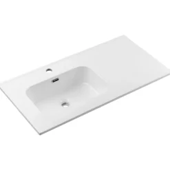 Mobile bagno sospeso 120cm con lavabo da incasso nero rovere Swim