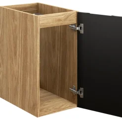 Mobile bagno sospeso 90cm con lavabo da incasso nero rovere Swim