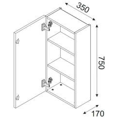 Mobile bagno sospeso 120cm con 2 lavabi, colonna, pensile e base sospesa beige rovere Swim