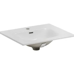 Mobile bagno sospeso 60cm con lavabo da incasso 2 ante beige rovere Swim