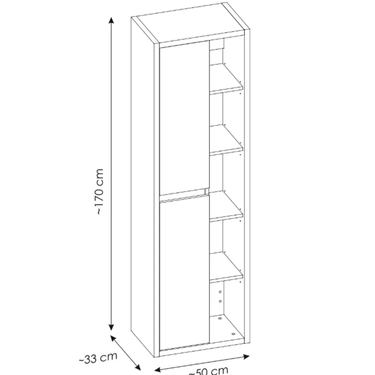 Mobile bagno sospeso 100cm con lavabo, mobile specchio e colonna rovere antracite Veny