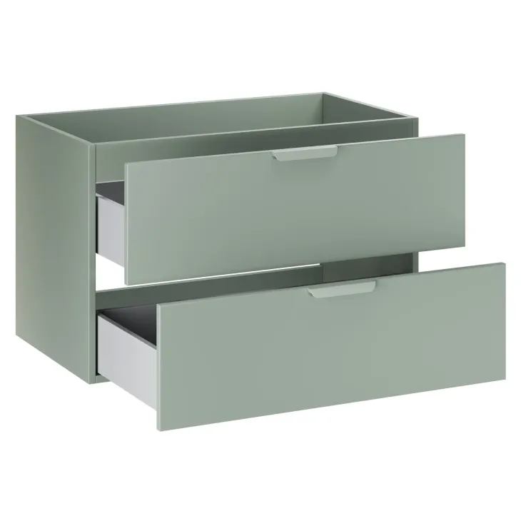 Mobile bagno sospeso 80cm con lavabo 2 cassetti verde salvia Speranza