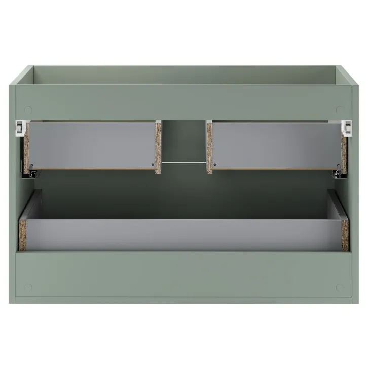 Mobile bagno sospeso 80cm con lavabo 2 cassetti verde salvia Speranza