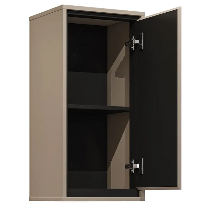 Mobile bagno sospeso 120cm con specchio tortora nero Linda