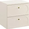 Mobile bagno sospeso 60cm fresato 2 cassetti beige Sand