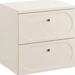 Mobile bagno sospeso 60cm fresato 2 cassetti beige Sand