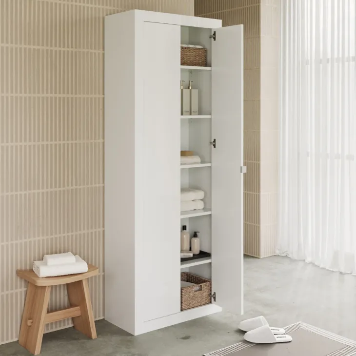 Mobile bagno 70x195h cm 2 ante bianco lucido Turny