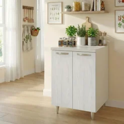 Mobile base cucina 60x86h cm 2 ante bianco frassinato Talise