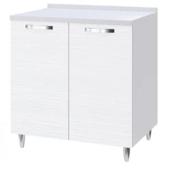 Mobile base cucina 80x86h cm 2 ante bianco frassinato Talise