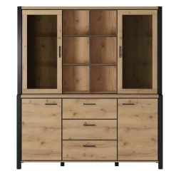 Mobile credenza alta 180x200h cm quercia nero opaco Neive