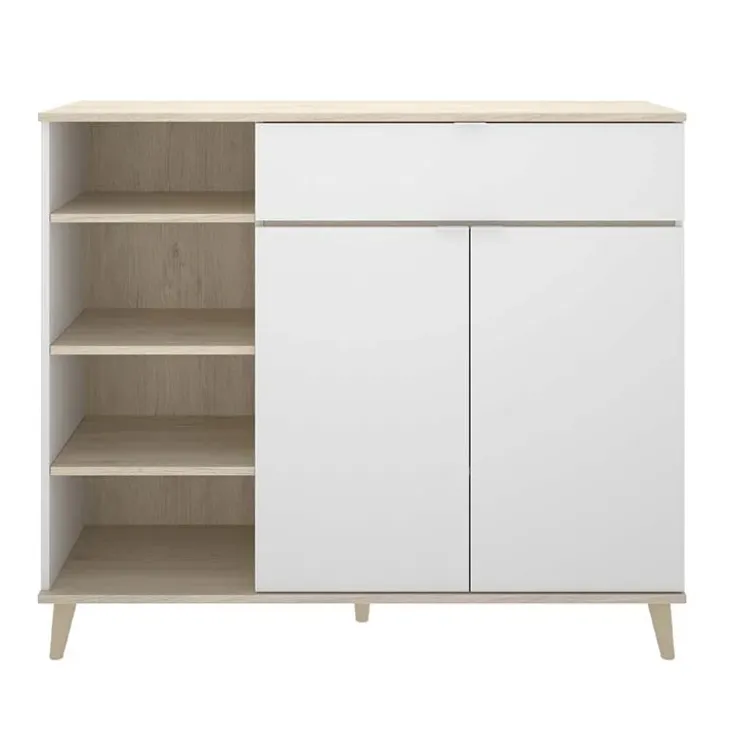 Mobile cucina 120x102h cm bianco opaco rovere da cucina moderno Penny