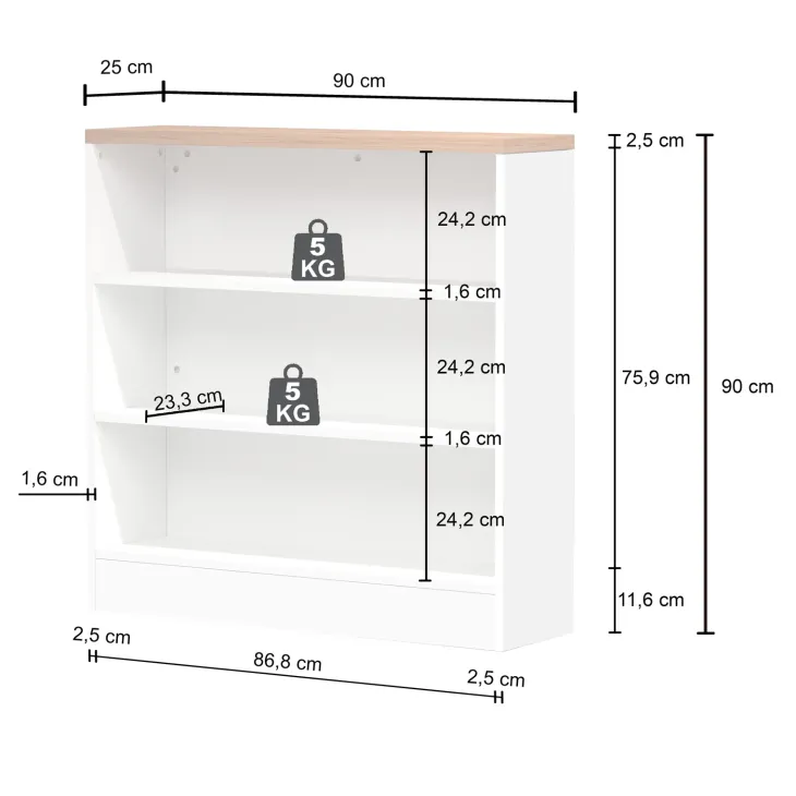 Mobile dispensa cucina 90x90h cm 3 vani antracite piano grigio pietra Gourmet