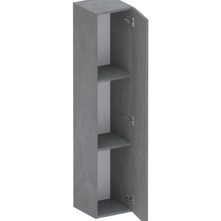 Mobile ingresso consolle 98x196h cm pannello cannettato rovere chiaro antracite Sunset Decor 1002
