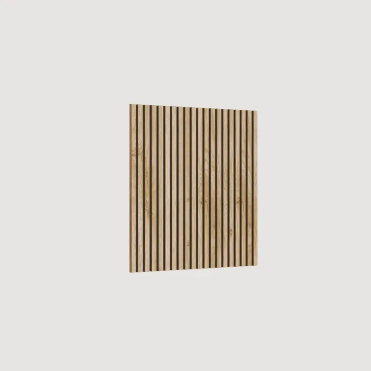 Mobile ingresso sospeso consolle 207x240h cm pannello cannettato ossido rovere chiaro Sunset Decor 1006