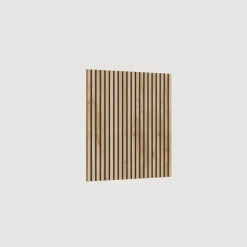 Mobile ingresso sospeso consolle 207x240h cm pannello cannettato beige marrone rovere chiaro Sunset Decor 1011