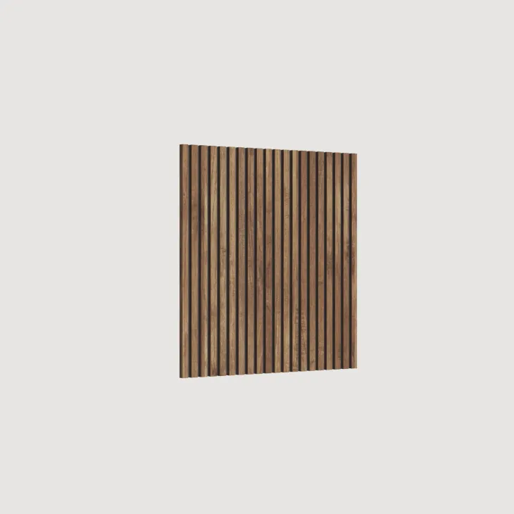 Mobile ingresso sospeso consolle 138x240h cm pannello cannettato ossido rovere scuro Sunset Decor 1019