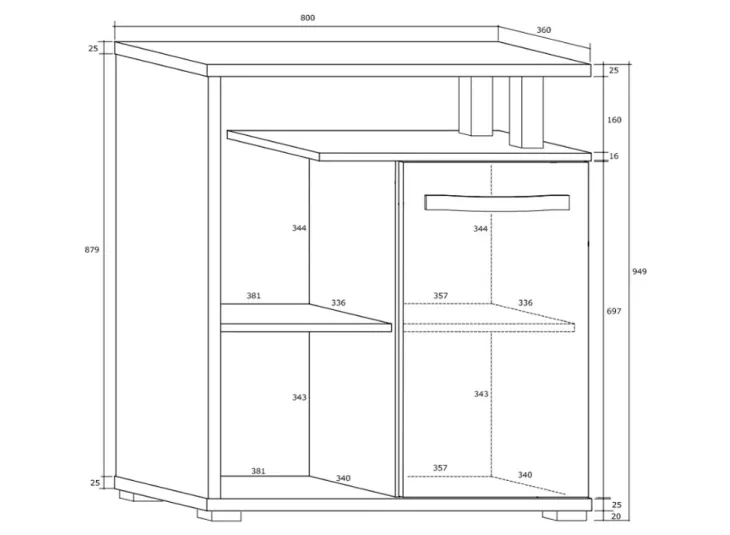 Mobile ingresso 80x95h cm bianco opaco nero lucido Lexy