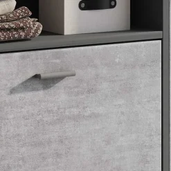 Mobile ingresso 92x94h cm con scarpiera grafite cemento Mars