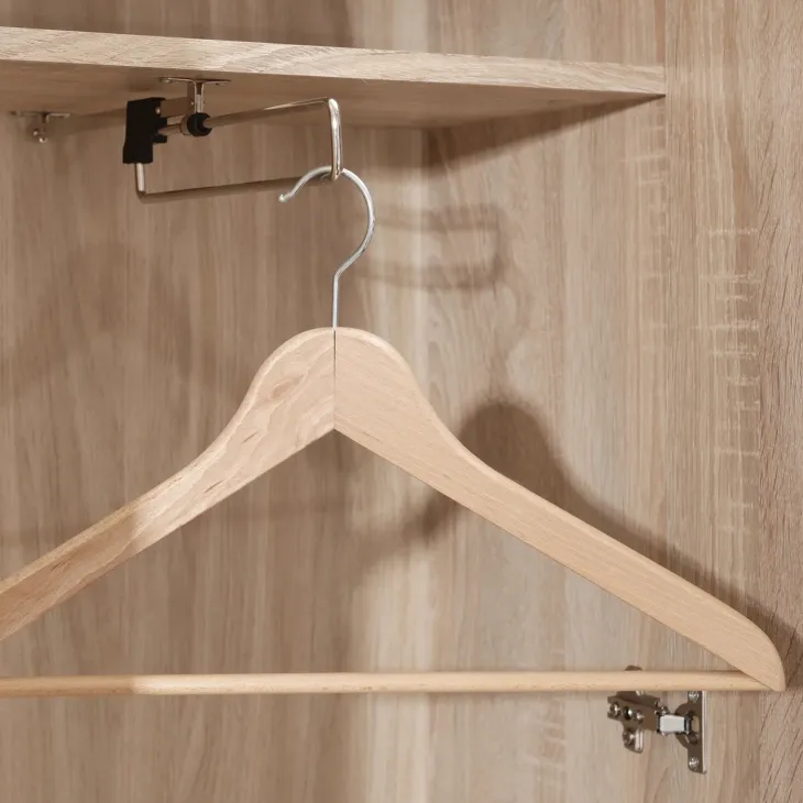 Mobile ingresso 180x203h cm con specchio e appendiabiti rovere sonoma California 3 Gihome®