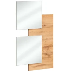 Mobile ingresso 100x170h cm con specchio rovere bianco Dante 1 Gihome®