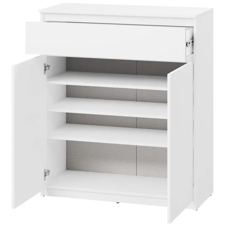 Mobile ingresso 200x230h cm con specchio appendiabiti bianco Accent