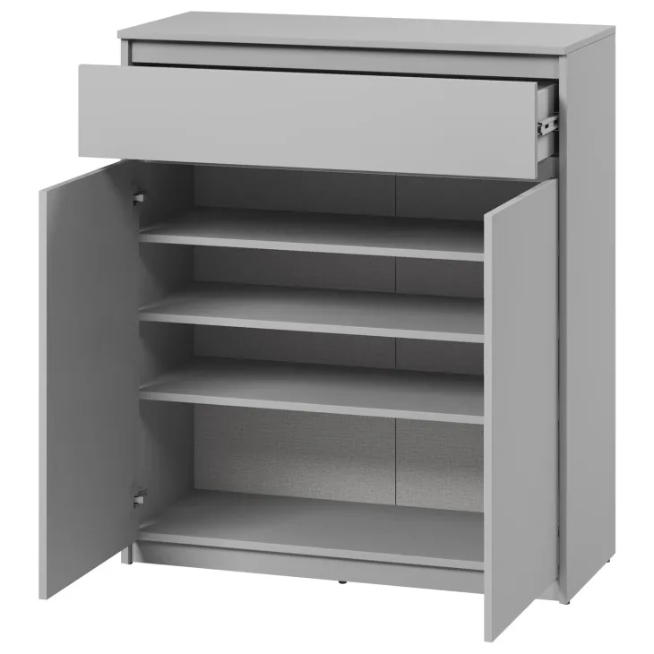 Mobile ingresso 200x230h cm con specchio appendiabiti grigio Accent