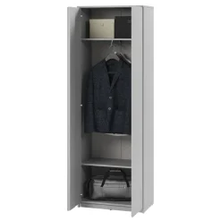 Mobile ingresso 300x200h cm con specchio appendiabiti armadio grigio Accent